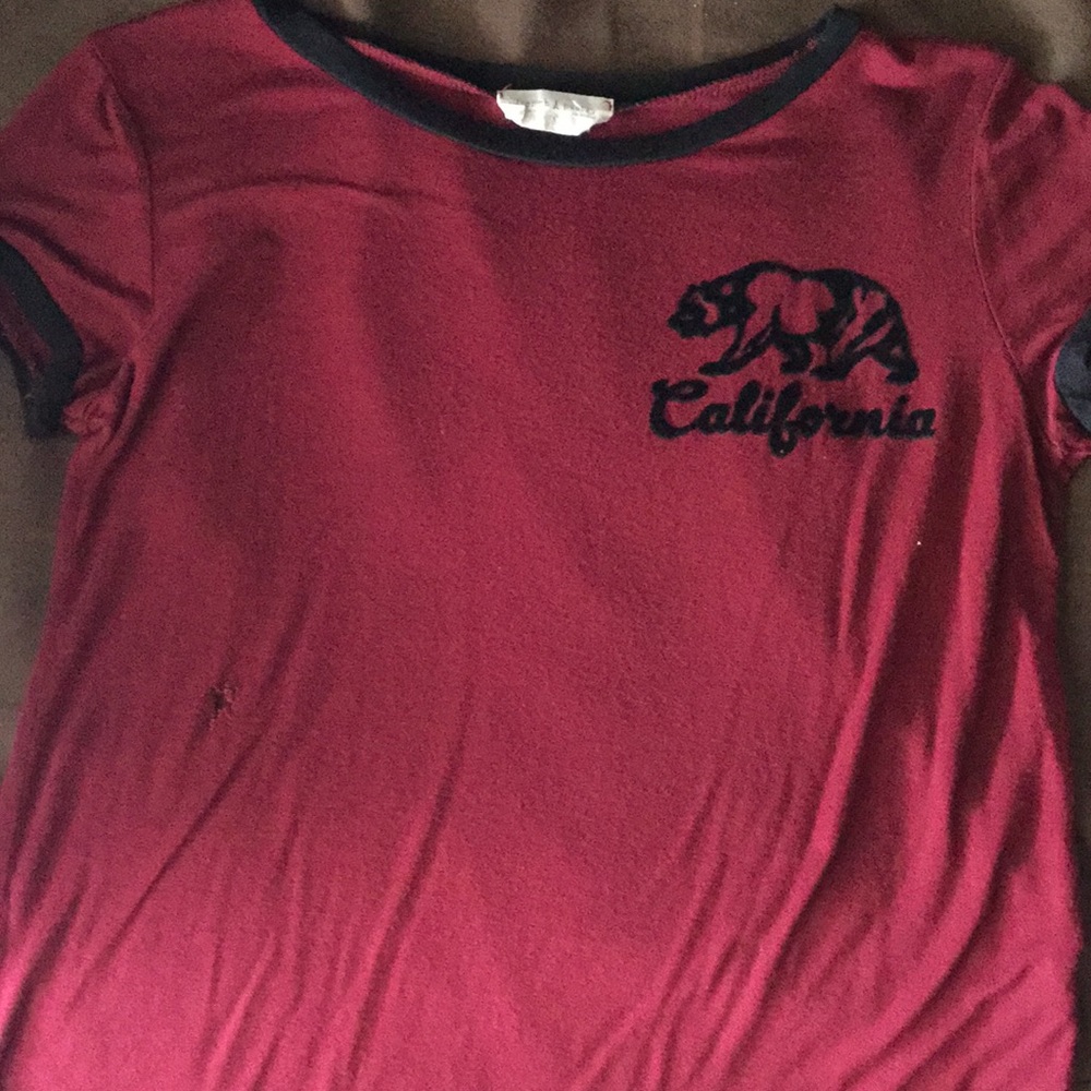 Burgundy California shirt